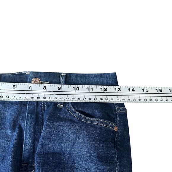 Mother High Waisted Looker Dagger Ankle Fray Jean Women 25 Blue Denim Lacey Wash - Picture 9 of 11